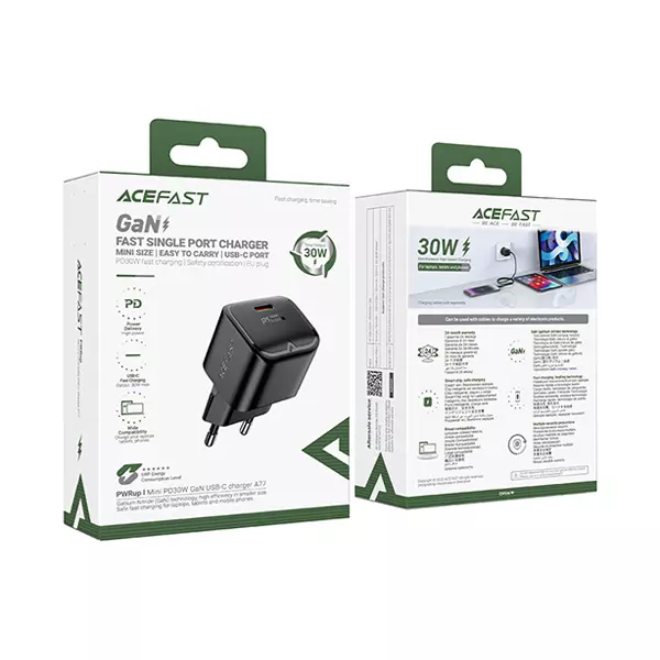 شارژر دیواری ایس فست ACEFAST A77 PD30W GaN Fast Charger