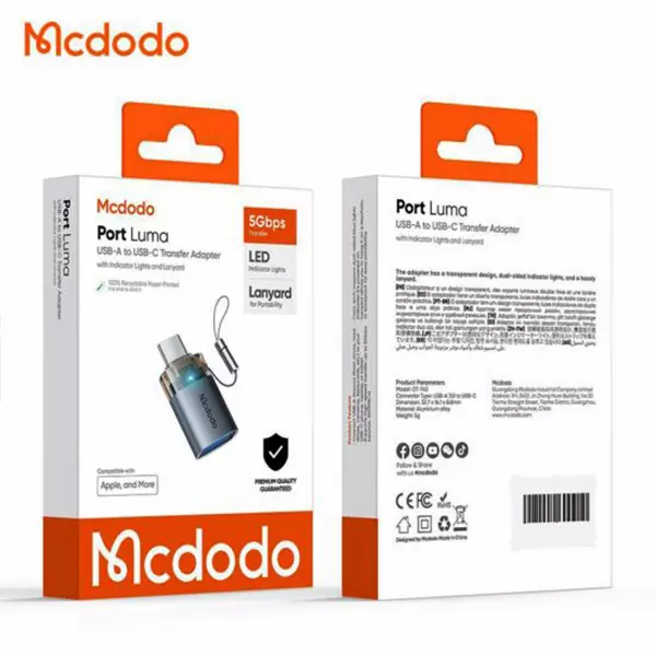 مبدل OTG یو اس بی به تایپ سی مک دودو مدل OT-7400