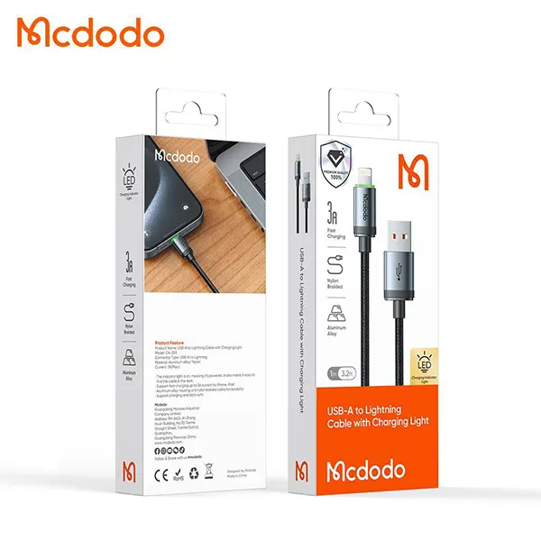 کابل شارژ USB به لایتنینگ مک دودو مدل CA-2030 طول 1 متر