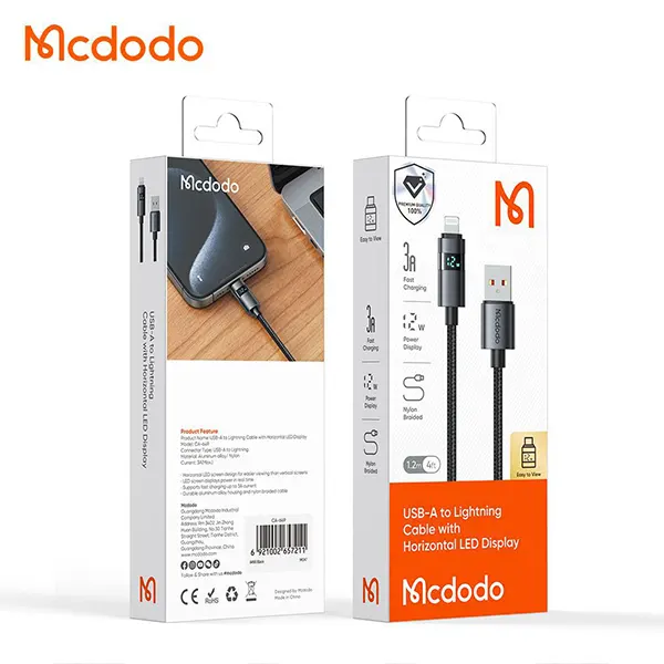کابل شارژ USB-A به لایتنینگ مک دودو مدل CA-6490 طول 1.2 متر