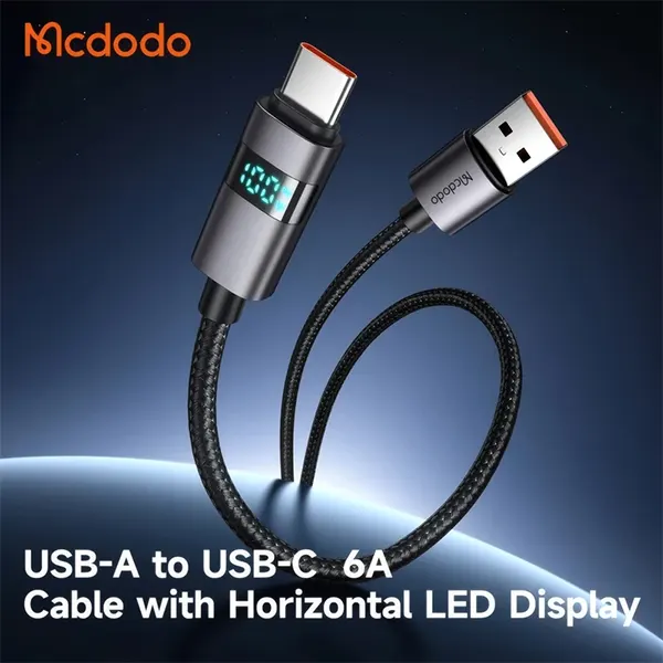 کابل تبدیل USB-A به تایپ سی مک دودو مدل CA-6520 طول 1.2 متر