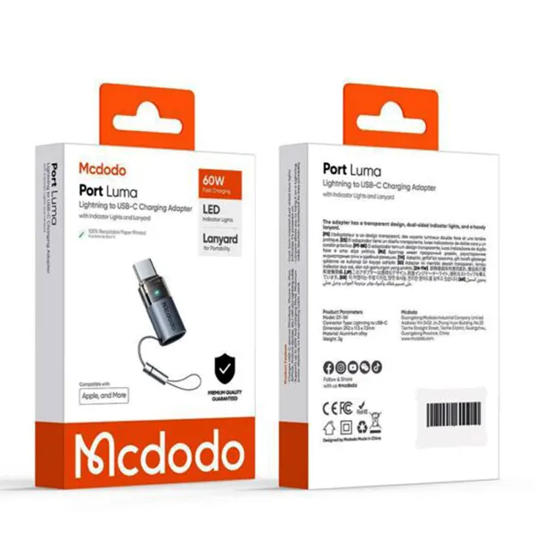 تبدیل لایتنینگ به تایپ سی مک دودو مدل OT-7610