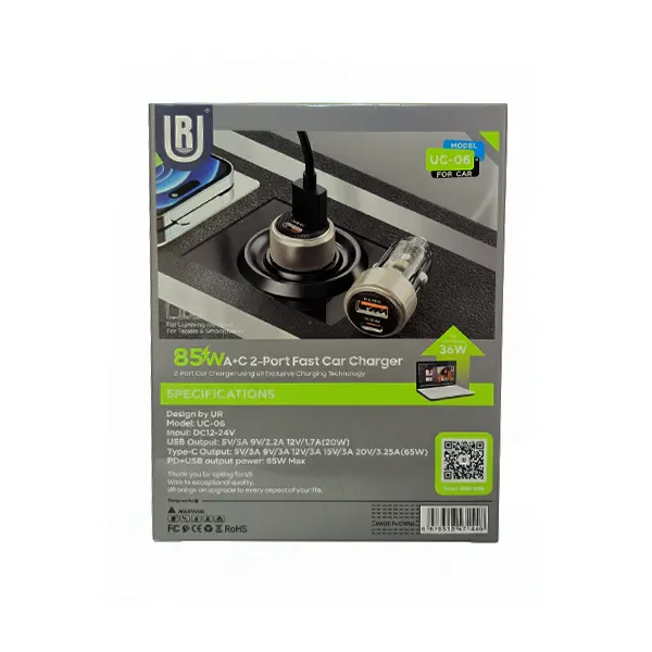 شارژر فندکی 85 وات یو آر مدل UC-06