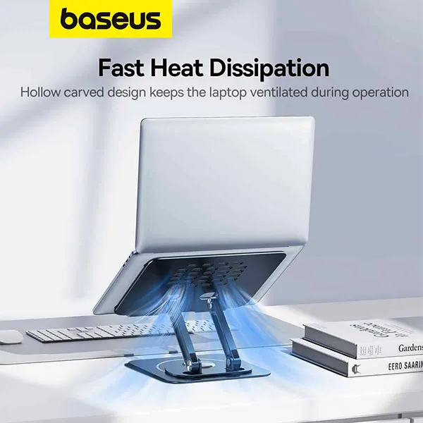 پایه نگهدارنده لپ تاپ قابل چرخش و تاشو بیسوس مدل BS-HP017