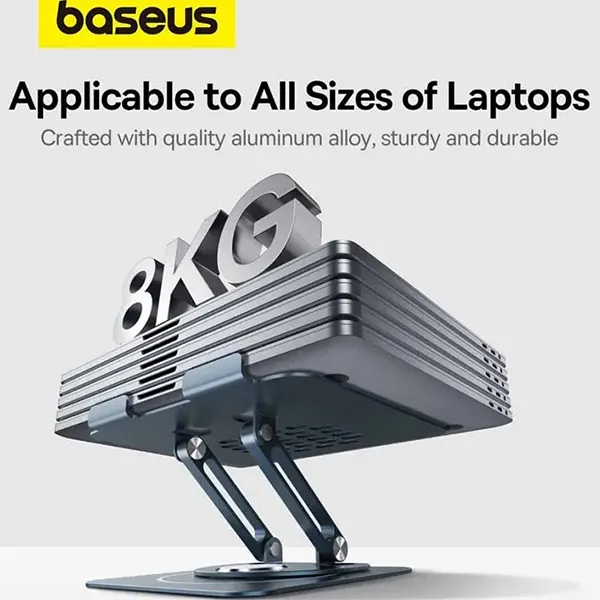پایه نگهدارنده لپ تاپ قابل چرخش و تاشو بیسوس مدل BS-HP017