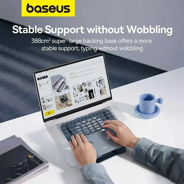 پایه نگهدارنده لپ تاپ قابل چرخش و تاشو بیسوس مدل BS-HP017
