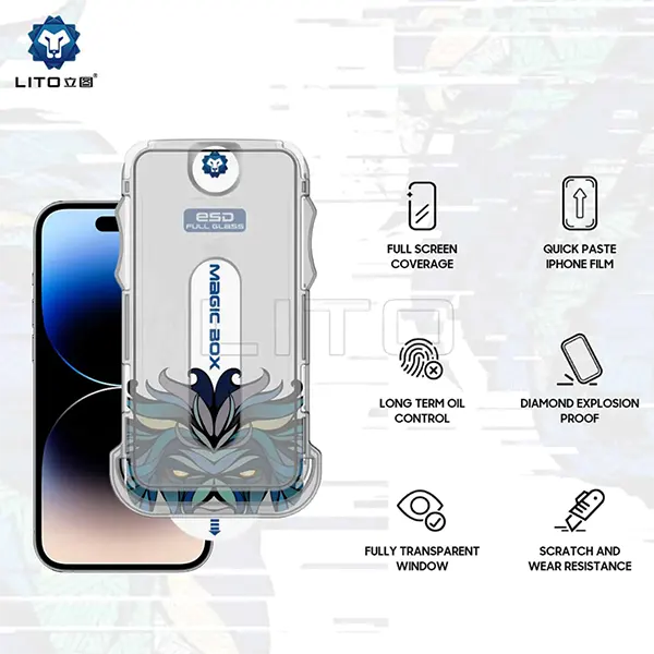 گلس شفاف 3D Full سامسونگ Galaxy S24 Ultra لیتو